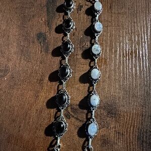 Moonstone and amethyst bracelets ( set of 2 bracelets)